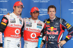Jenson Button, Lewis Hamilton, Sebastian Vettel, Korea 2011
