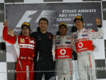 Fernando Alonso, Lewis Hamilton, Jenson Button, Abu Dhabi Grand Prix 2011
