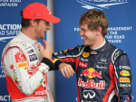 Jenson Button, Sebastian Vettel, Brazil qualifying 2011