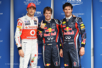 Jenson Button, Sebastian Vettel, Mark Webber, Brazil qualifying 2011