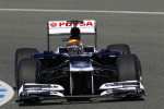 Pastor Maldonado, Williams, first day of testing at Jerez 2012
