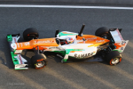 Paul di Resta, Force India, first day of testing at Jerez 2012