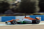 Paul di Resta, Force India, first day of testing at Jerez 2012