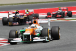 Pedro de la Rosa, Force India, Barcelona Sunday 2012