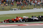 Fernando Alonso, Pastor Maldonado, Barcelona Sunday 2012