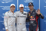 Nico Rosberg, Michael Schumacher, Mark Webber, Monaco Saturday 2012