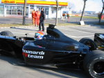 Justin Wilson op het circuit van Fiorano