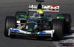 Mark Webber in de Jaguar