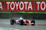 Oliver Panis op het circuit van Interlagos