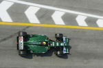 Mark Webber in de Jaguar