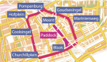 Het circuit in de Rotterdamse binnenstad