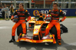 Heinz Harald Frentzen en Enrique Bernoldi op de Arrows A23