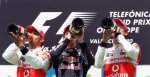 Lewis Hamilton, Sebastian Vettel, Jenson Button, Valencia Sunday 2010