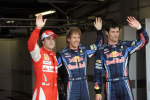 Fernando Alonso, Sebastian Vettel, Mark Webber, Silverstone Saturday 2010