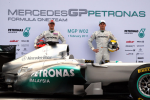 Mercedes GP, Michael Schumacher, Nico Rosberg, Mercedes MGP W02 launch