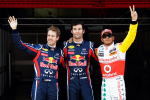 Sebastian Vettel, Mark Webber, Lewis Hamilton, Barcelona Saturday 2011